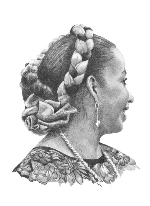 Marisol de Oaxaca, in pencil