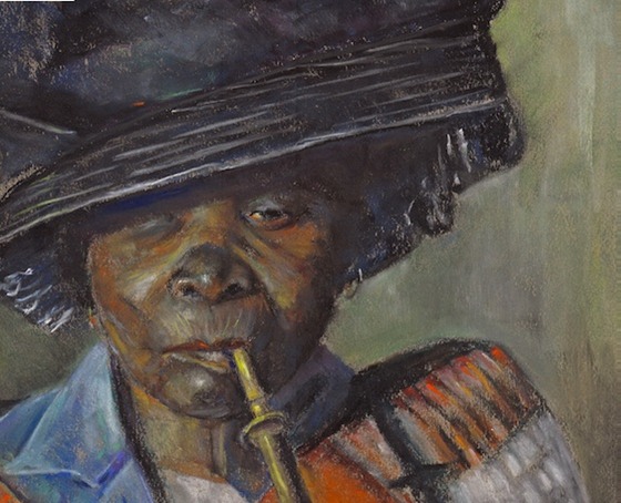 Woman and pipe